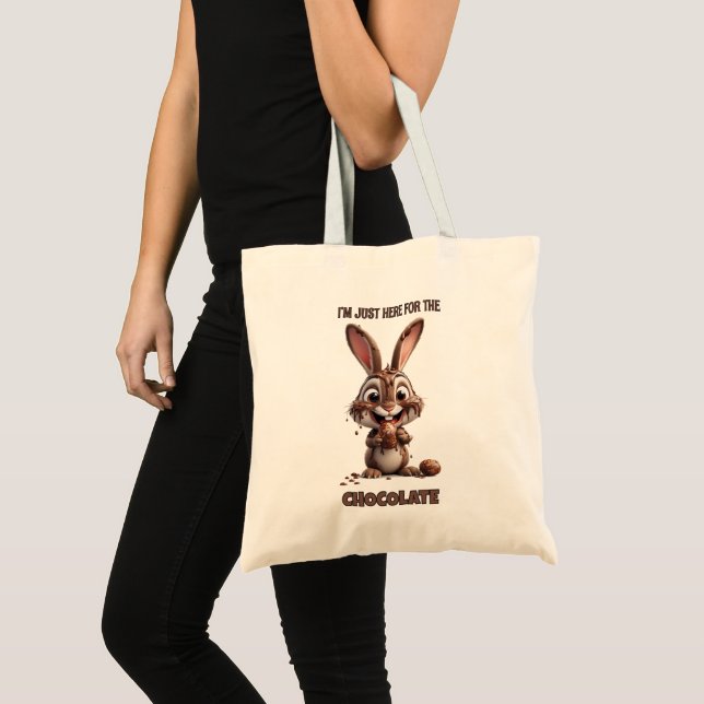 Funny Easter Bunny – Cute & Playful Easter Design Tote Bag (Front (Product))