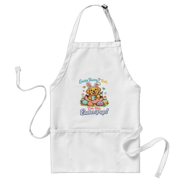 Funny Easter Bunny Ears Pet Lover Design Standard Apron (Front)