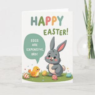 Funny Easter Bunny Eggs Card