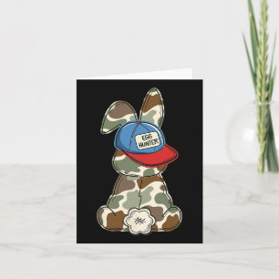Funny Easter Bunny Face Camo For Boys Men Kids Eas Card