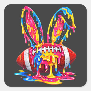 Funny Easter Bunny Ice Cream Drip Gifts for Men Bo Square Sticker