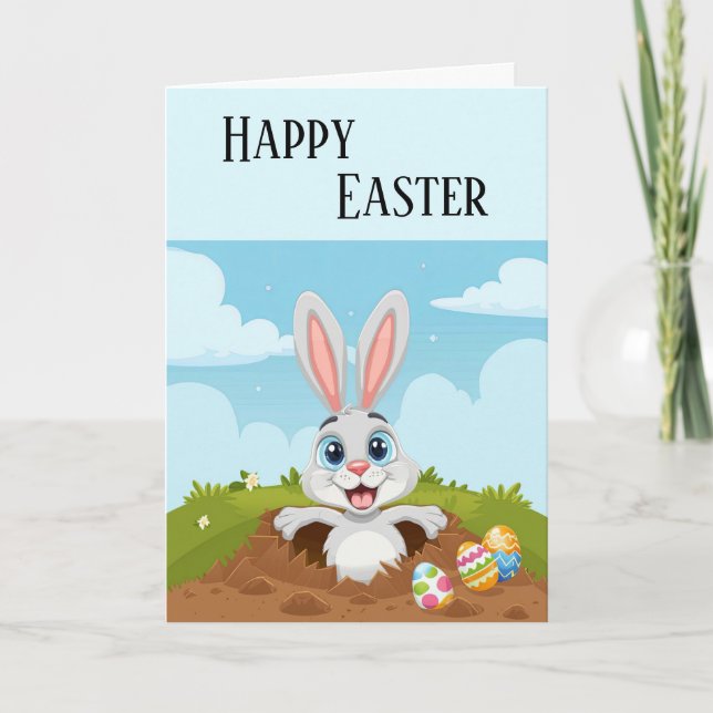 Funny Easter Bunny Rabbit Card (Front)