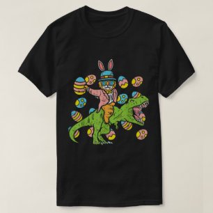 Funny Easter Bunny Riding T-Rex T-Shirt