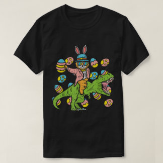 Funny Easter Bunny Riding T-Rex T-Shirt