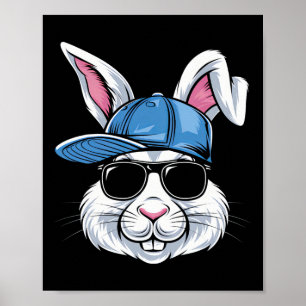 Funny Easter Bunny Sell Cap Sungles Rabbit Boys Ki Poster