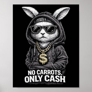 Funny Easter Bunny Shirt For Men Streetwear Hip Ho Poster