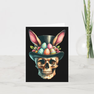 Funny Easter Bunny Skull Egg Hunt Easter Day Card