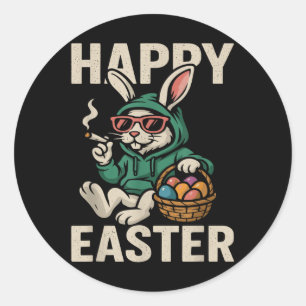 Funny Easter Bunny Some Bunny’s Baked Easter Humou Classic Round Sticker