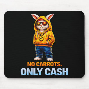 Funny easter bunny streetwear hip hop rabbit  mouse pad