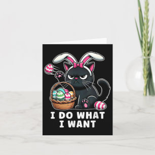 Funny Easter Cat Easter Bysket Stuffers Men Women Card