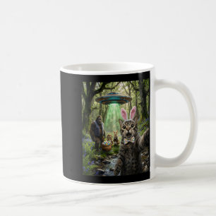 Funny Easter Cat Selfie with Bunnies Bigfoot and Coffee Mug