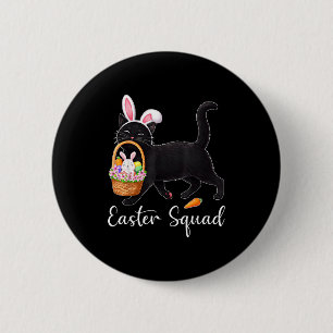 Funny easter cats ears bunny eggs spring for women 6 cm round badge
