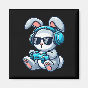 Funny Easter Day Gamer Bunny Spring Easter Gaming Magnet