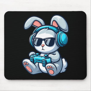 Funny Easter Day Gamer Bunny Spring Easter Gaming Mouse Pad