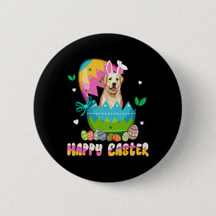 Funny Easter Day Labrador Retriever Dog Bunny Ears 6 Cm Round Badge