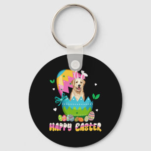 Funny Easter Day Labrador Retriever Dog Bunny Ears Key Ring