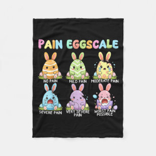 Funny Easter Day Nurse Eggs Nurse Pain Scale Men Fleece Blanket
