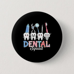 Funny Easter Dental Squad For Dental Office Hygien 6 Cm Round Badge