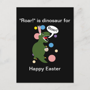 Funny Easter Dinosaur Personalise Postcard
