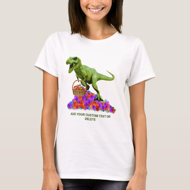 Funny Easter Dinosaur Trex Easter Egg T-Shirt (Front)