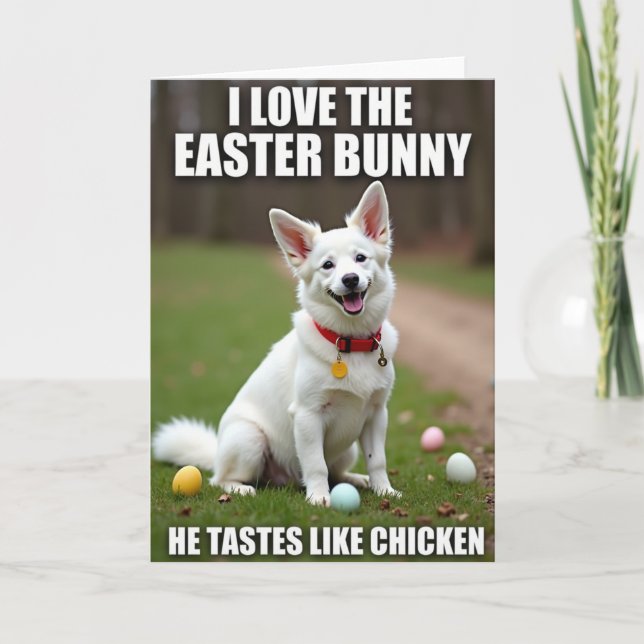 Funny Easter Dog Joke Card (Front)