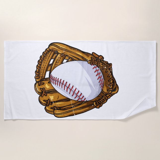 Funny Easter Egg Baseball Egg Hunting Easter Day M Beach Towel (Front)