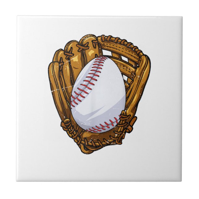 Funny Easter Egg Baseball Egg Hunting Easter Day M Ceramic Tile (Front)