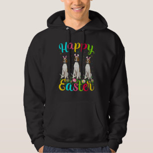 Funny Easter Egg Bunny English Pointer Dog Happy E Hoodie