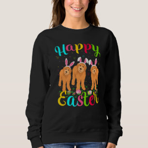 Funny Easter Egg Bunny Labradoodle Dog Happy Easte Sweatshirt