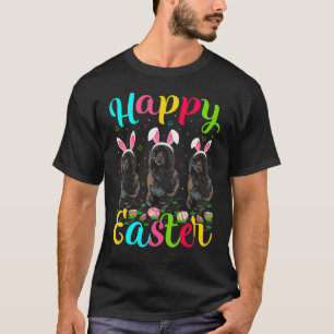 Funny Easter Egg Bunny Portuguese Water Dog Happy  T-Shirt