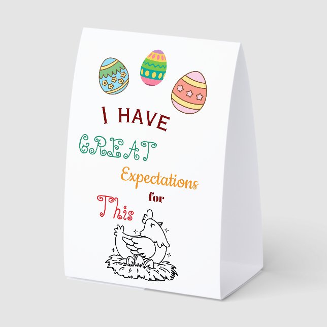 Funny Easter Egg-Cited Expectations Cute Easter (Front)