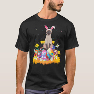 Funny Easter Egg Cute Balinese Cat Easter Sunday T-Shirt
