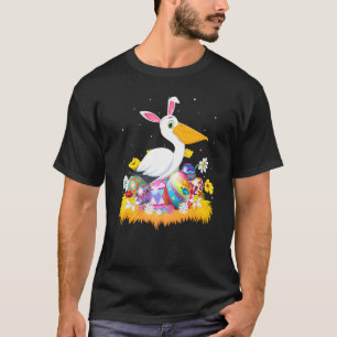 Funny Easter Egg Cute Pelican Bird Easter Sunday T-Shirt