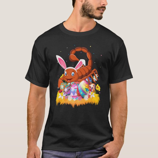 Funny Easter Egg  Cute Scorpion Easter Sunday T-Shirt (Front)