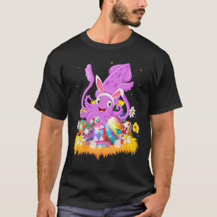 Funny Easter Egg   Cute Squid Easter Sunday T-Shirt