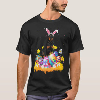 Funny Easter Egg Doberman Dog Easter Sunday T-Shirt