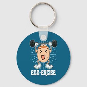 Funny Easter Egg Ercise Gym Fitness Dress Egg Hunt Key Ring