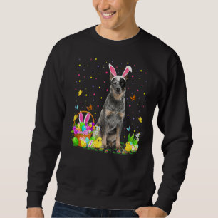Funny Easter Egg Hunting Blue Heeler Dog Easter Su Sweatshirt