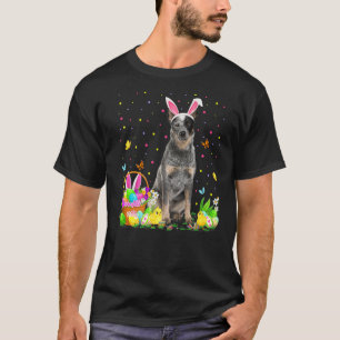 Funny Easter Egg Hunting Blue Heeler Dog Easter Su T-Shirt