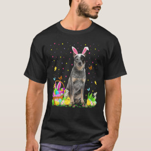 Funny Easter Egg Hunting Blue Heeler Dog Easter Su T-Shirt