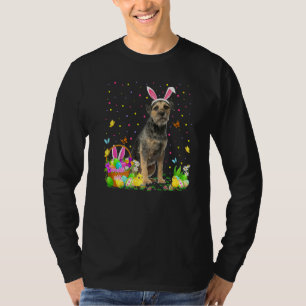 Funny Easter Egg Hunting Border Terrier Dog Easter T-Shirt