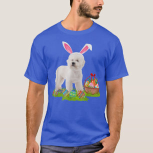 Funny Easter Egg Hunting Bunny Bichon Frise Dog Ea T-Shirt
