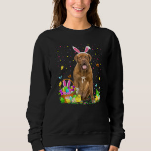 Funny Easter Egg Hunting Dogue De Bordeaux Dog Eas Sweatshirt
