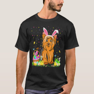 Funny Easter Egg Hunting Yorkshire Terrier Dog Eas T-Shirt