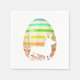 Funny Easter Egg Lover Vintage Style Dachshund Dog Napkin