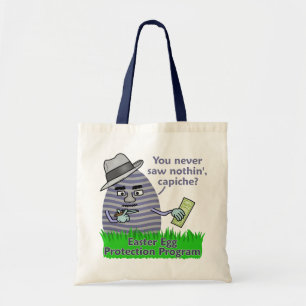 Funny Easter Egg Protection Program Tote Bag