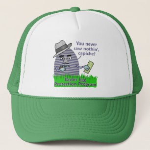 Funny Easter Egg Protection Program Trucker Hat