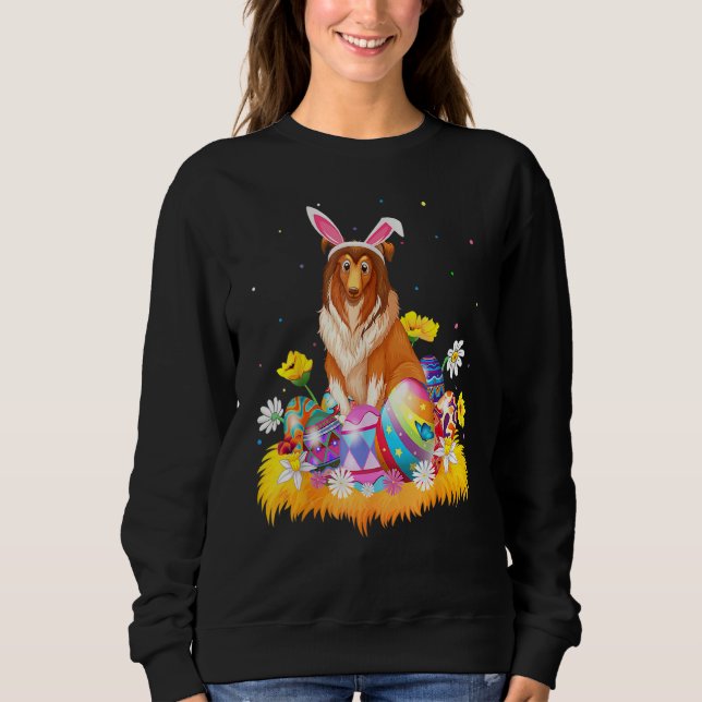 Funny Easter Egg   Sheepdog Easter Sunday Sweatshirt (Front)
