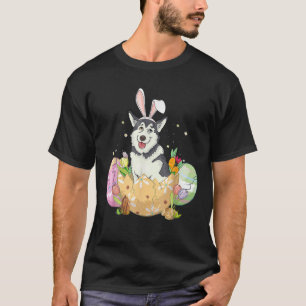 Funny Easter Eggs Alaskan Malamute Bunny Dog Lover T-Shirt