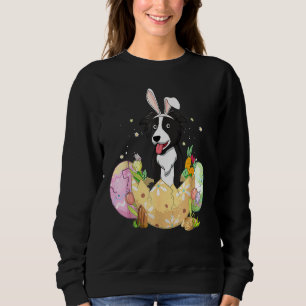 Funny Easter Eggs Border Collie Bunny Dog Christia Sweatshirt